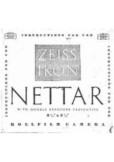 Zeiss Ikon Nettar manual. Camera Instructions.